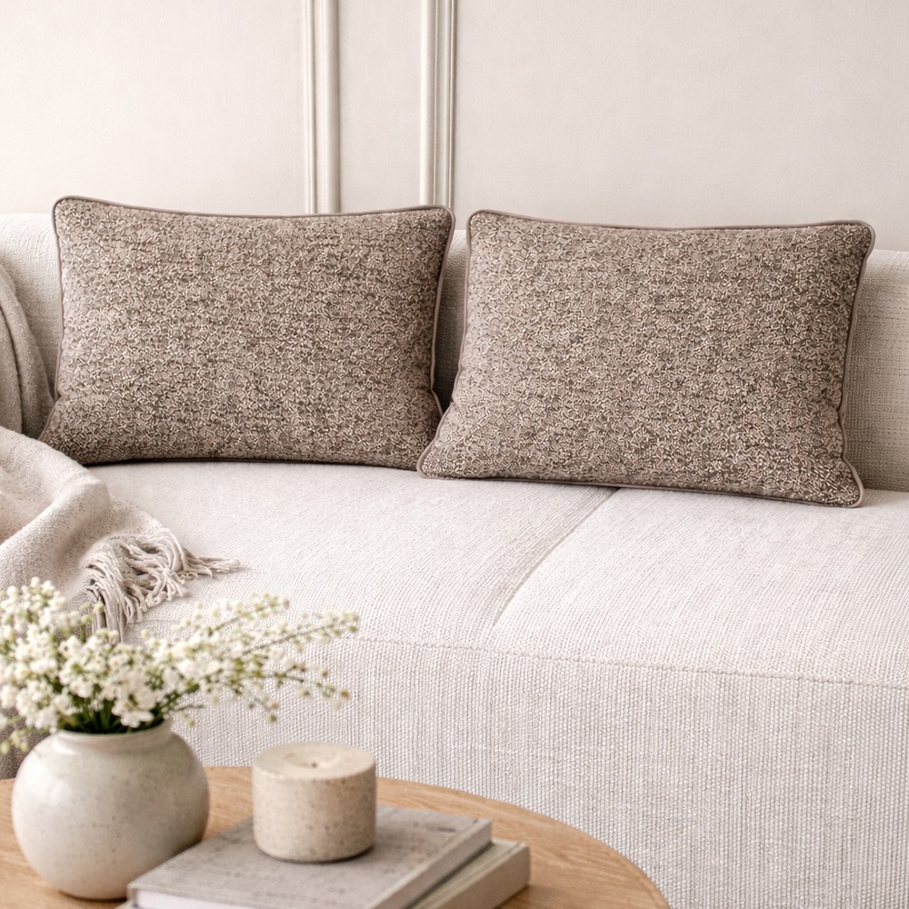 Textured Throw Pillows by Rodeo Home